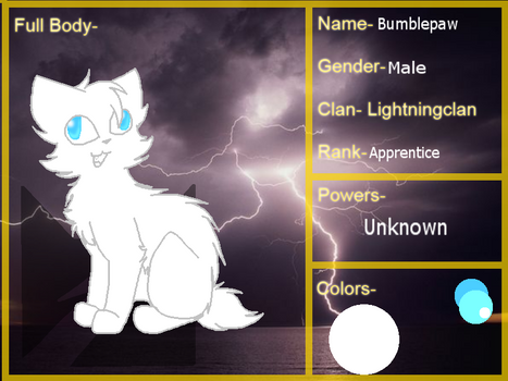 WarriorsFantasy | LightningClan | Bumblepaw