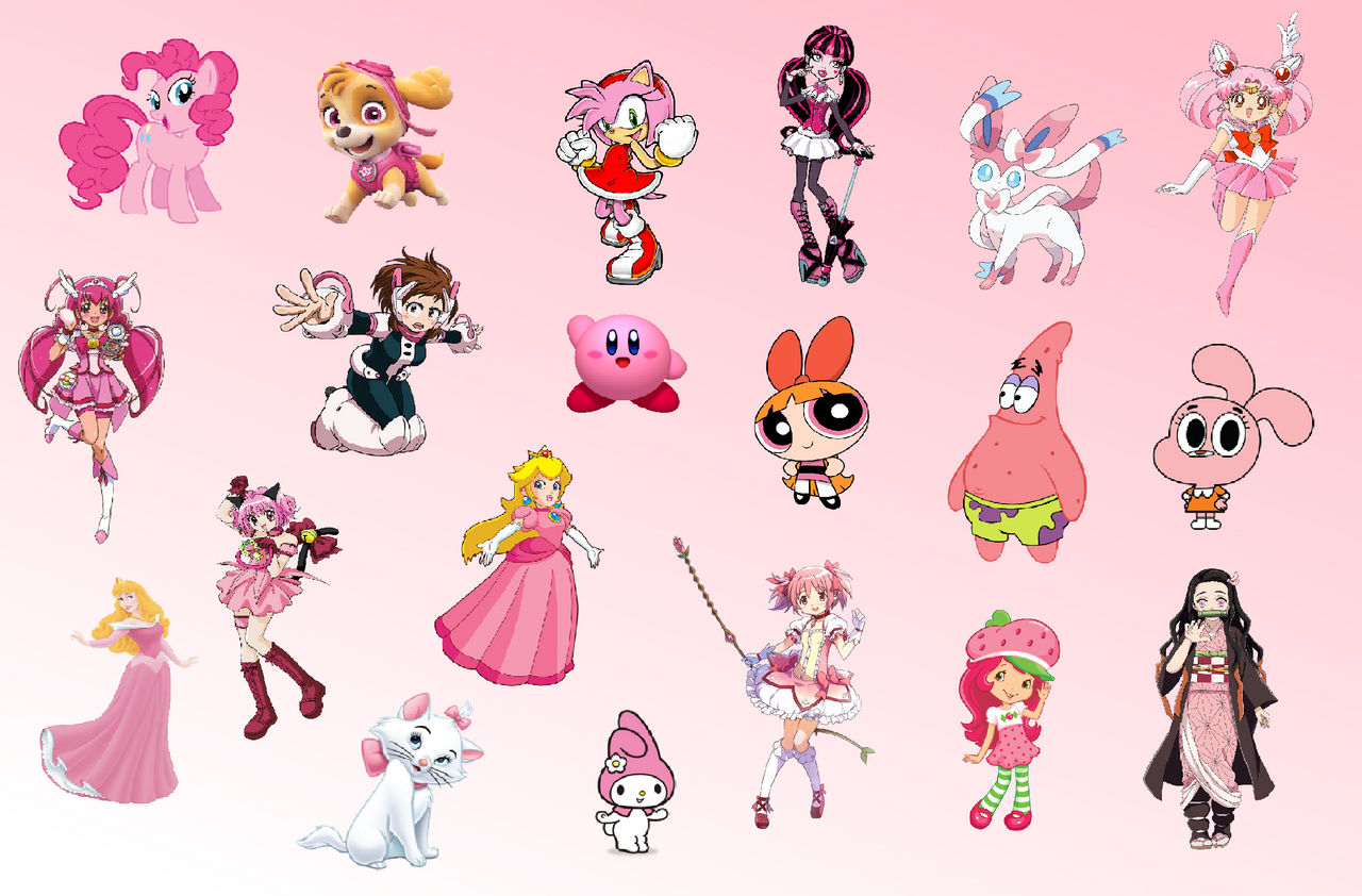 Pink Character Color My Favorite Pink Characters by animefan184 on DeviantArt