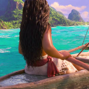 Moana's wet skin