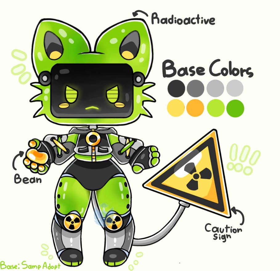 Radioactive Character Radioactive (OPEN) by Saturncaty on DeviantArt