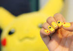 Pikachu Nails by xelusiivesoul