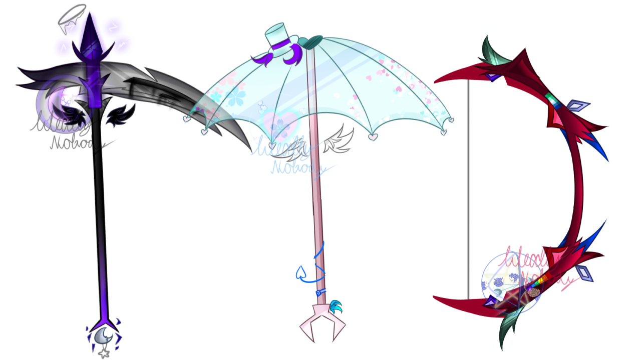 Oc Weapons by LiterallyNobodyDraws on DeviantArt