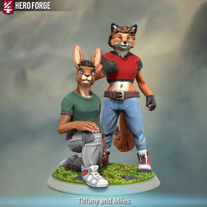 (Hero Forge) Tiffany Gates with Miles Hunter