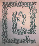 Cyrillic Calligraphy Calligram Ciillk by Milenist
