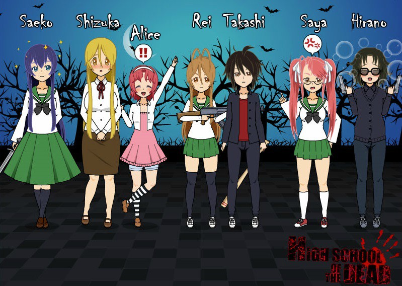 High-school of the dead Characters by AuraMastr457 on DeviantArt