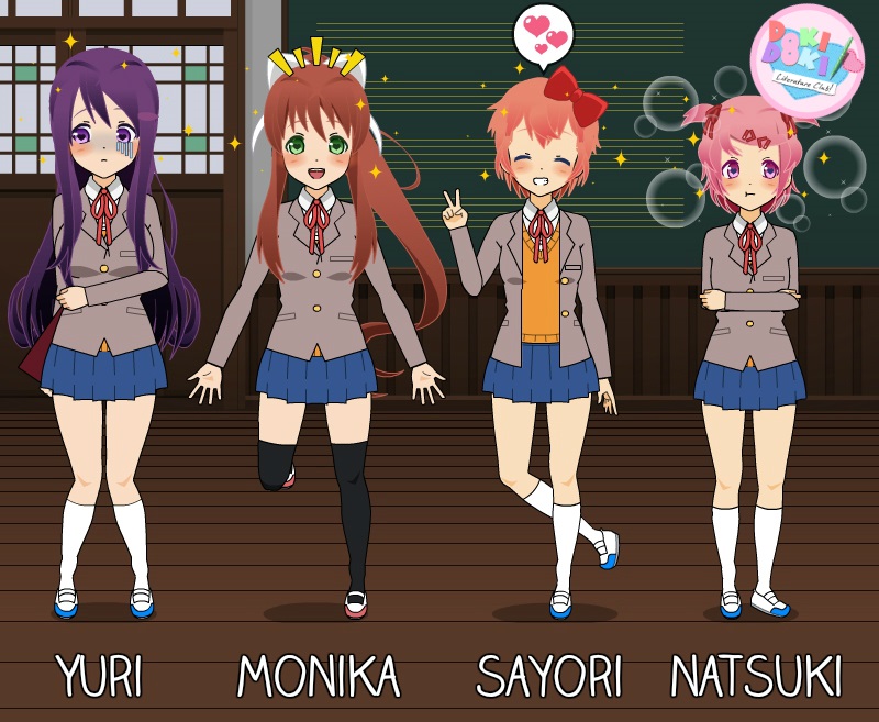 Doki Doki Literature Club - expressoes by S0Silvia on DeviantArt