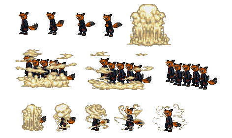 Fluffy ninja sprites