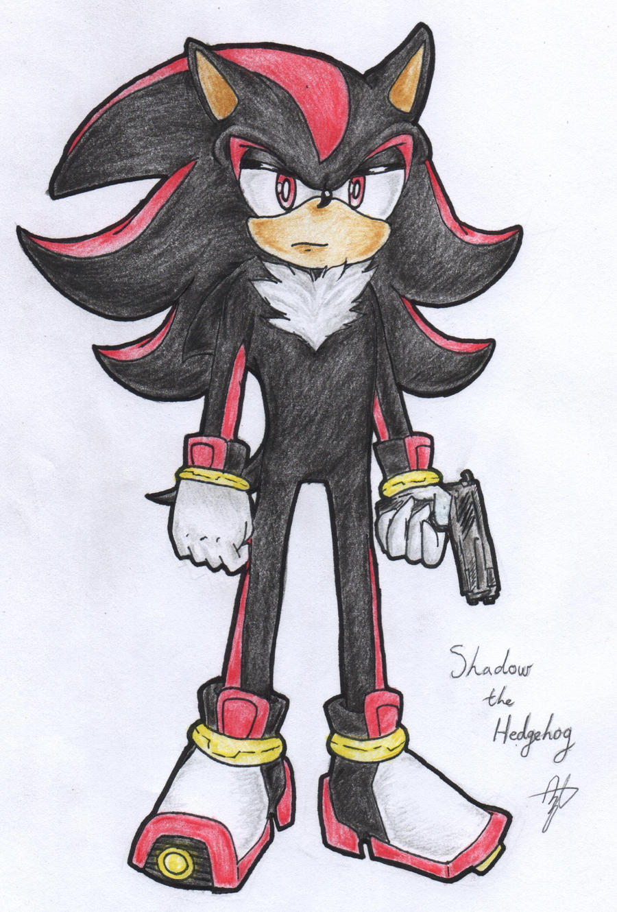 How to draw shadow the hedgehog from sonic the... 