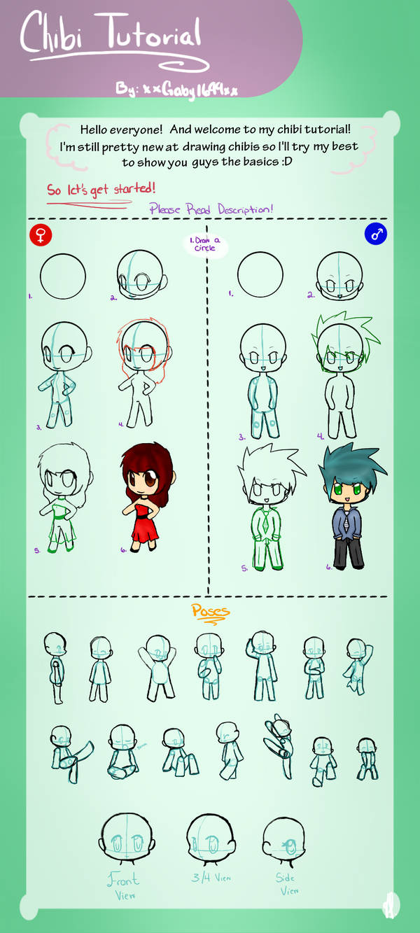 Chibi Tutorial Profile Chibi Tutorial by MonstarGaby on DeviantArt