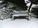 Snow Covered Bench by fuguestock