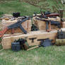 German Guns and Ammo Dump WW2