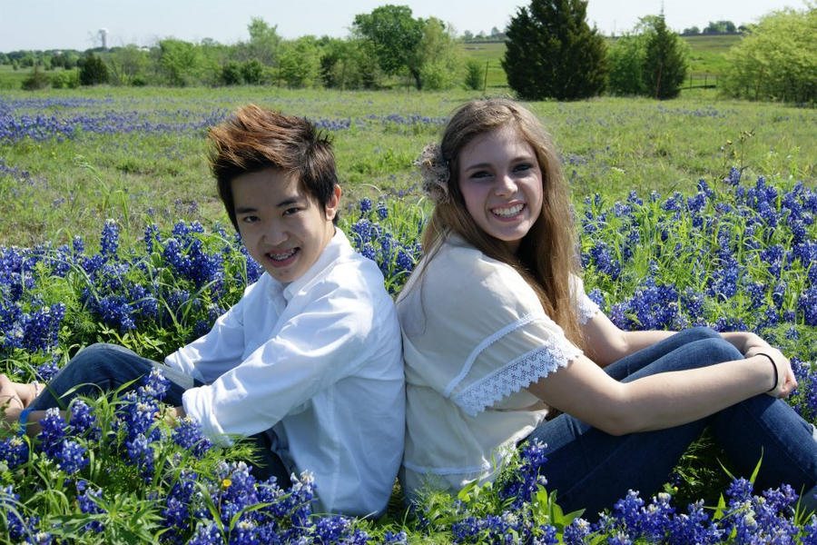 Danielle and Eric Bluebonnets II