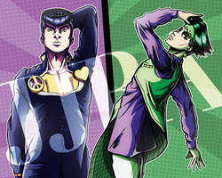 Josuke and Rohan poster (JJBA)