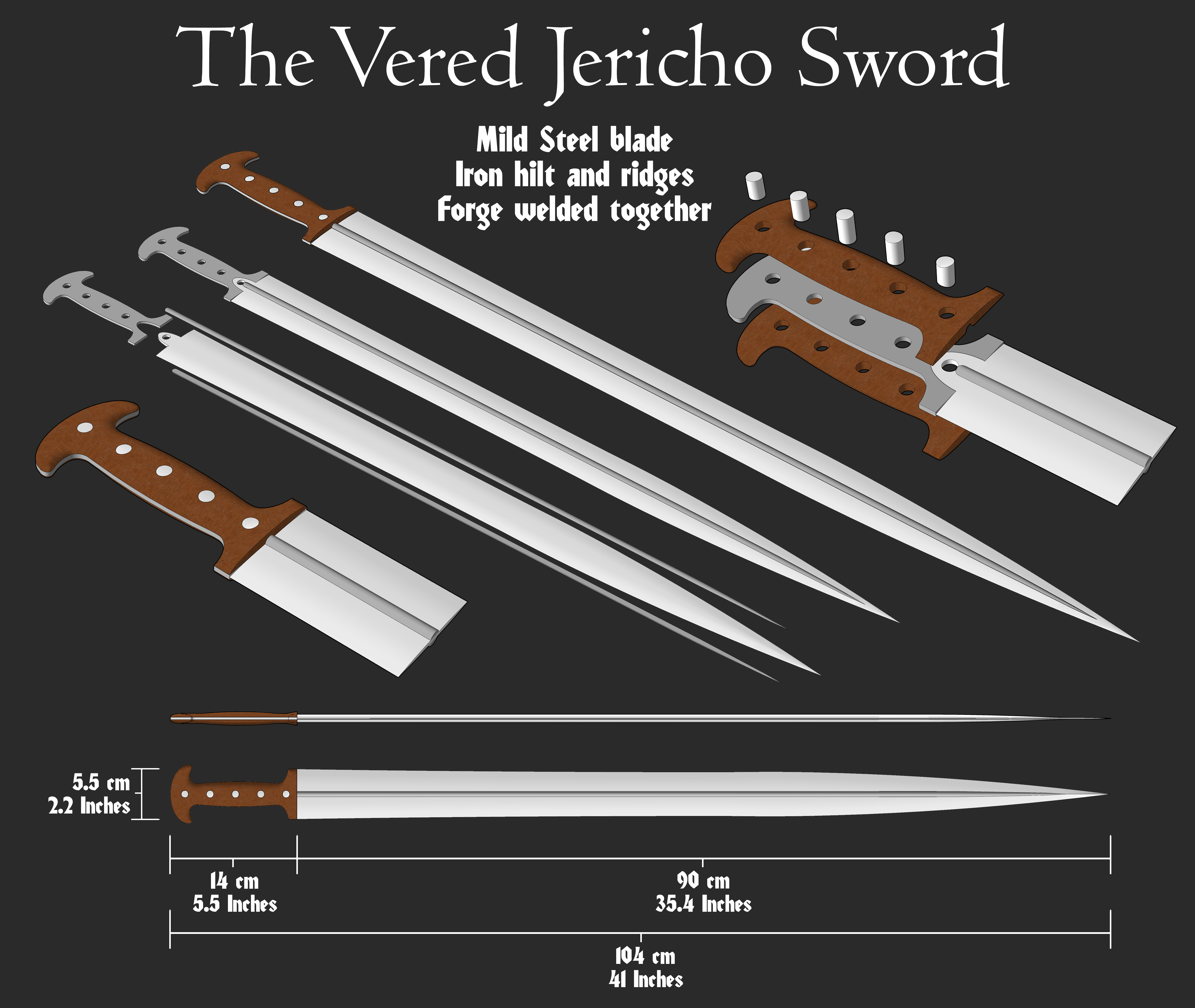Vered Jericho Sword of Ancient Israel, 600BC STEEL