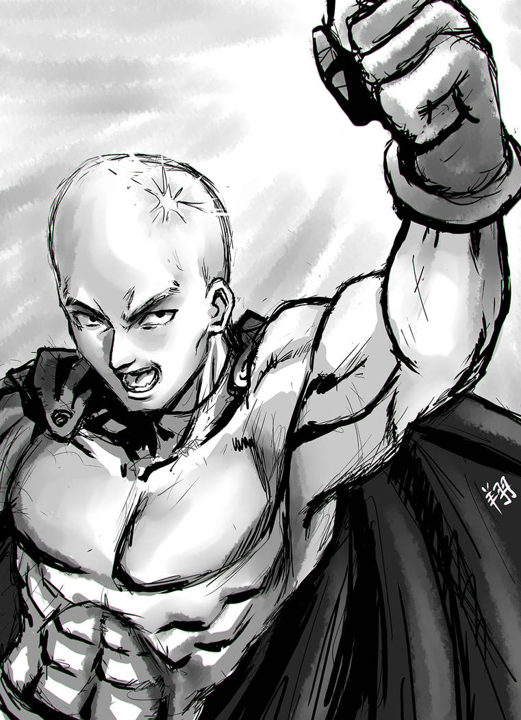 Onepunchman72dpi sketch by ShinRyuShou