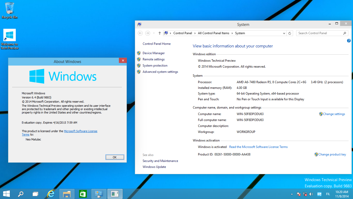 Windows 10 Build 9883 by xXNeoJadenXx on DeviantArt