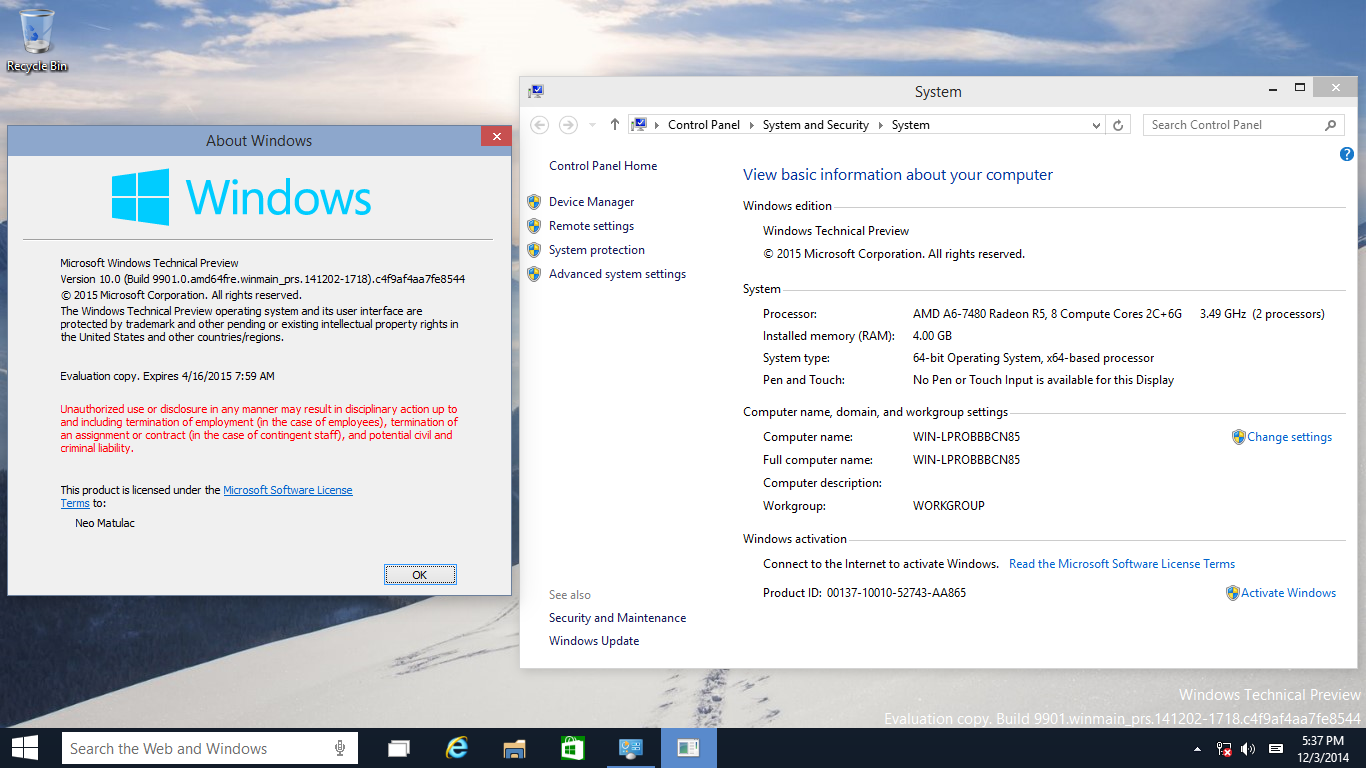Windows 10 Build 9901 by xXNeoJadenXx on DeviantArt