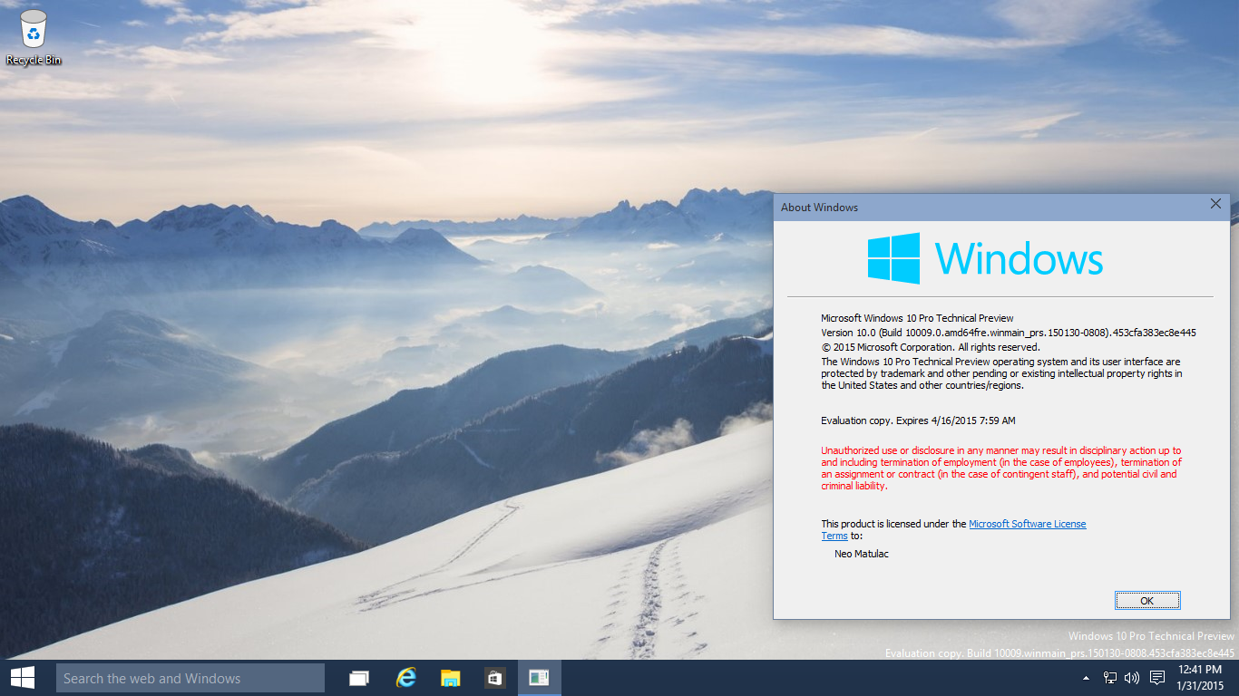 Windows 10 Build 10009 by xXNeoJadenXx on DeviantArt