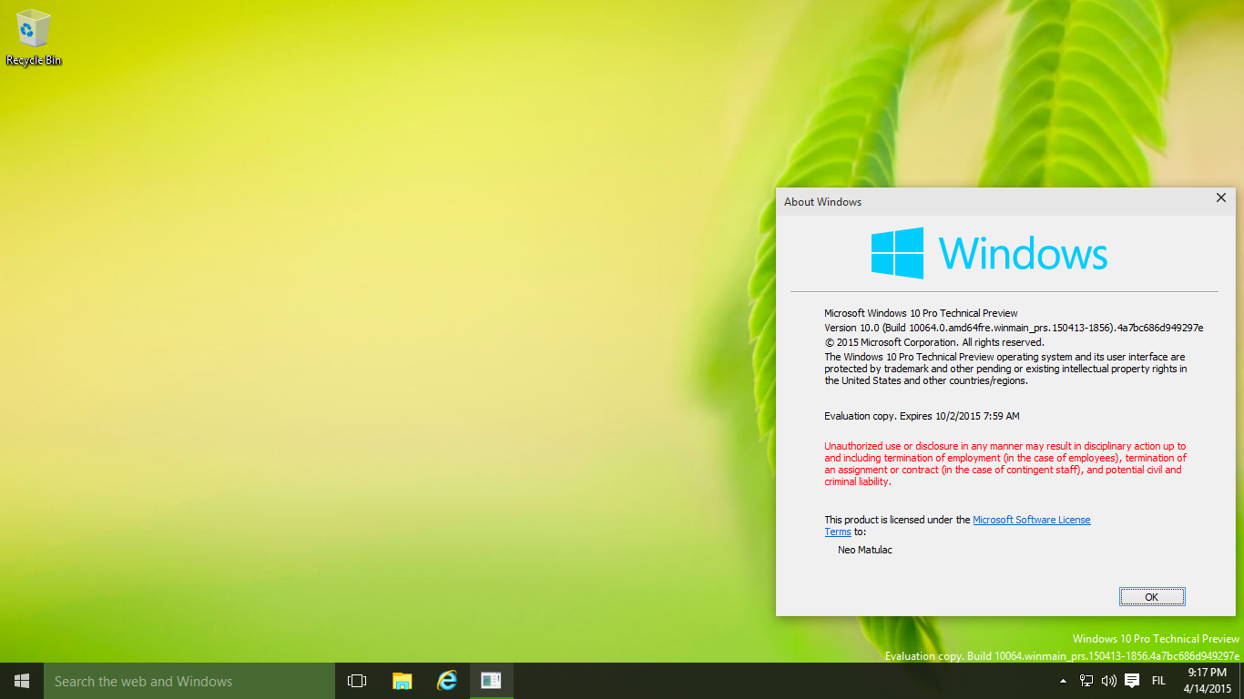 Windows 10 Build 10064 by xXNeoJadenXx on DeviantArt