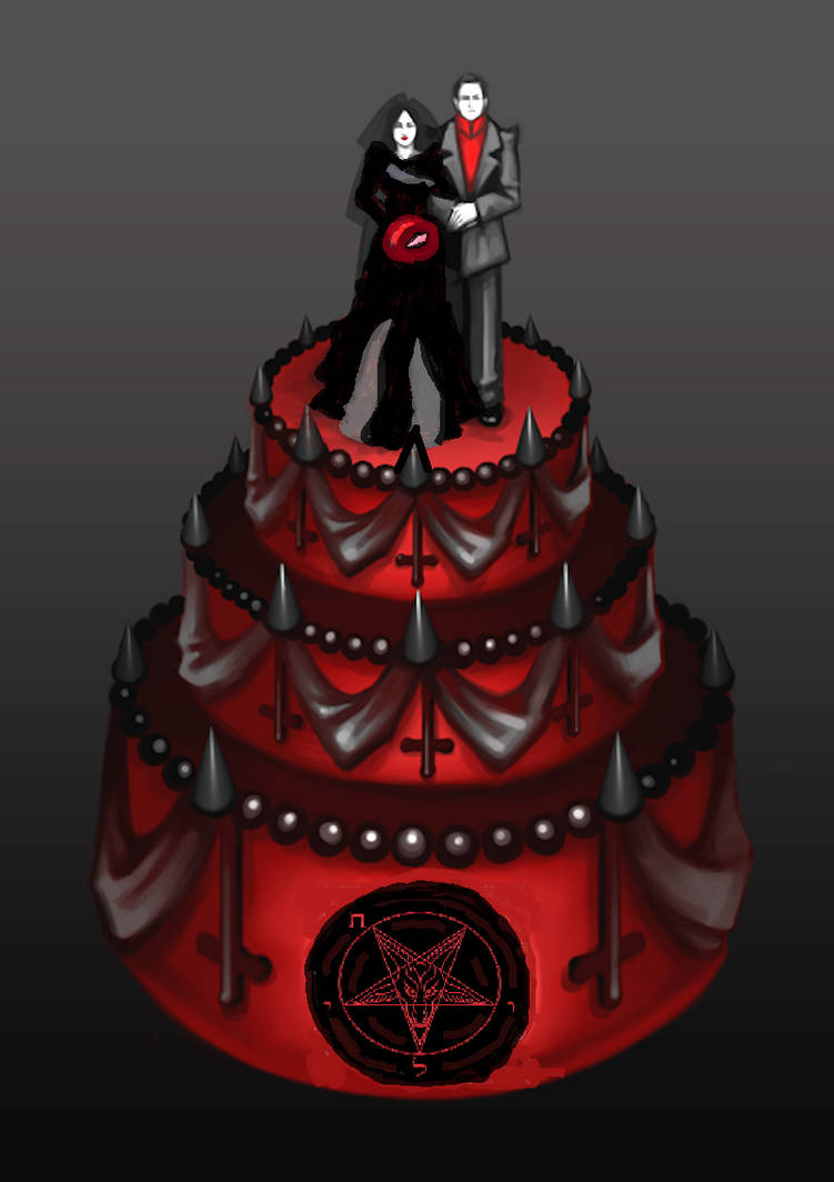 Satanic Icing Satanic Wedding Cake by christo-buddhistmonk on DeviantArt