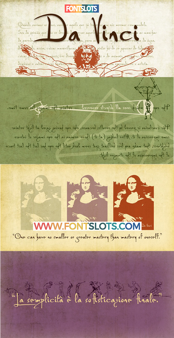 Da Vinci Font by fontslots on DeviantArt