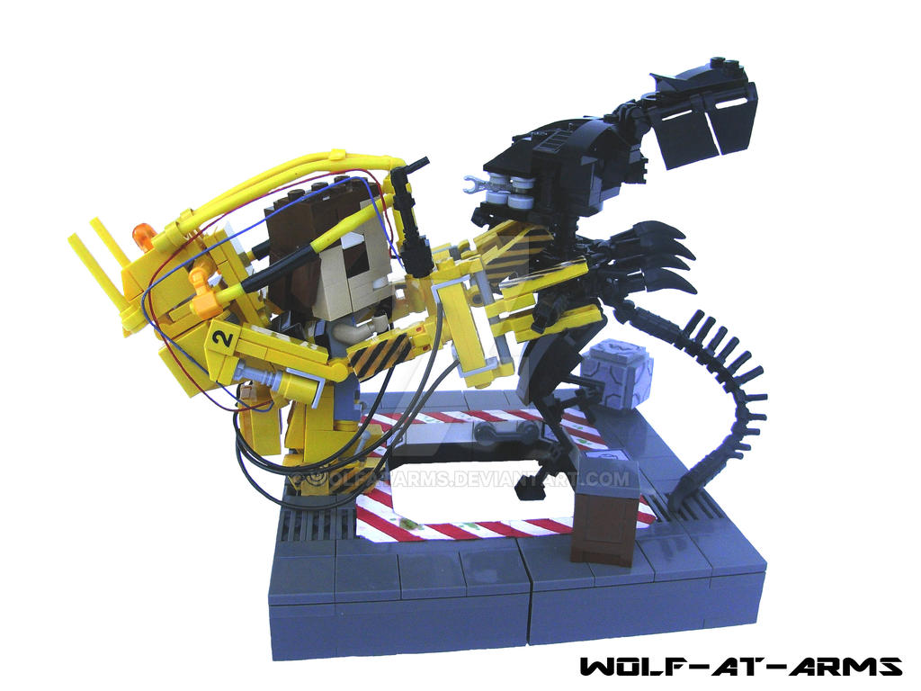 Alienqueen vs Powerloader Lego