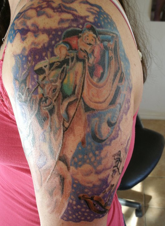 christmas half sleeve 1