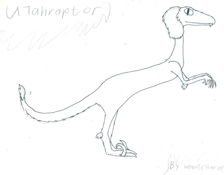 Utah Raptor Outlines Utahraptor by TeenageWeasel on DeviantArt