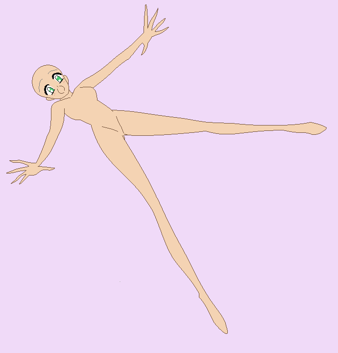 Anime Poses Falling Drawing Base - Ananot1