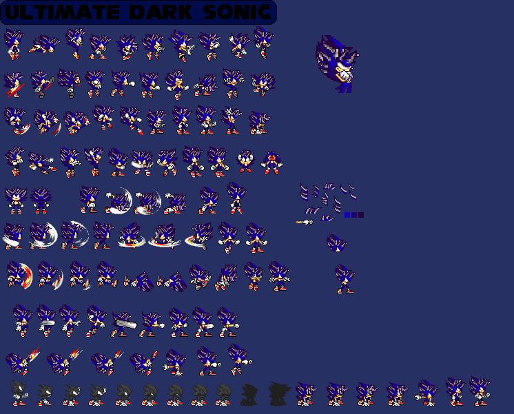 Dark Sonic sprites still more by Phantom644 on DeviantArt