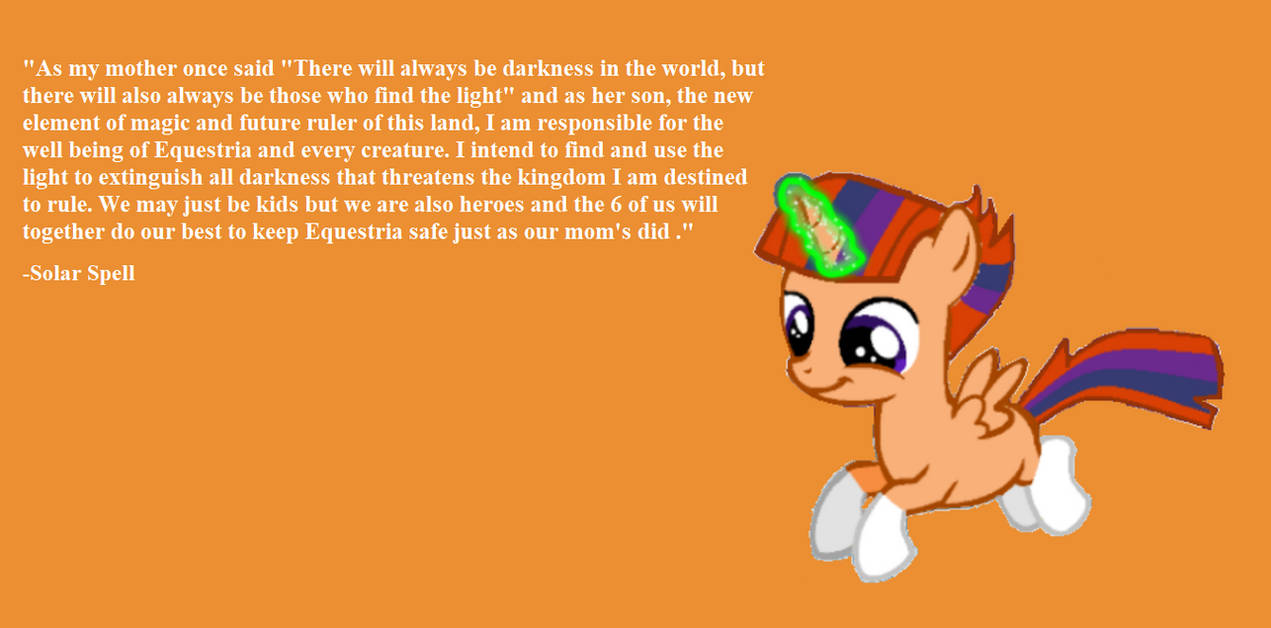 Solar Spell quote #1 by SwiftgaiatheBrony on DeviantArt
