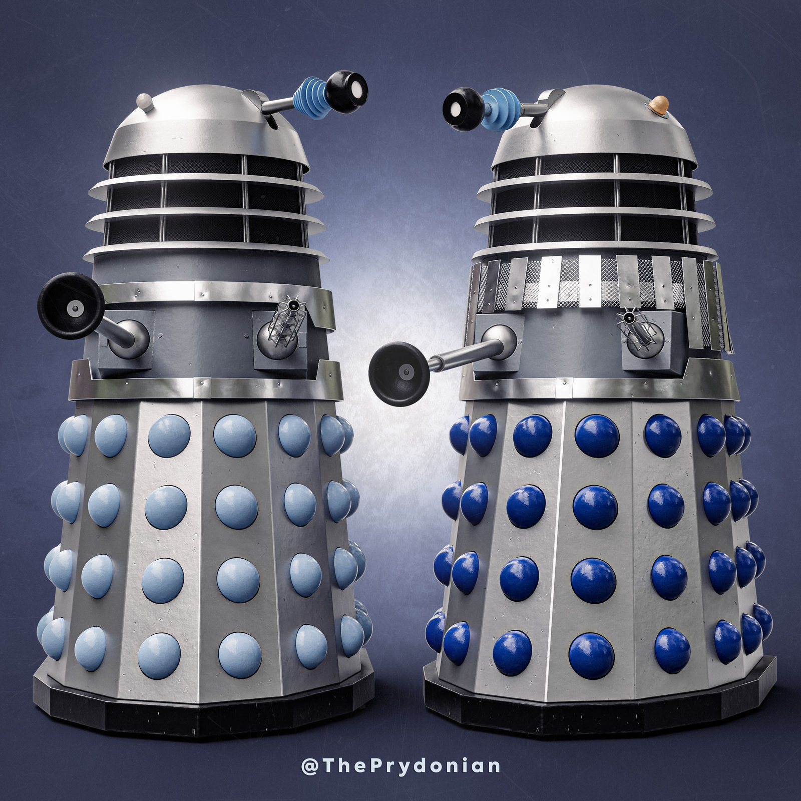 1963 and 1967 Dalek by ThePrydonian on DeviantArt
