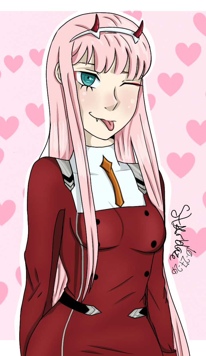 Zero Two (Fanart) by SkittleAddict16 on DeviantArt