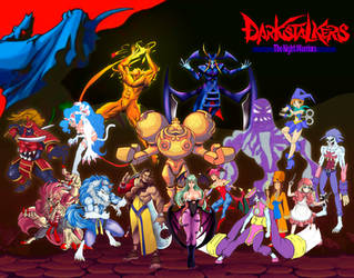 Darkstalkers Poster Collab by JAG-Comics