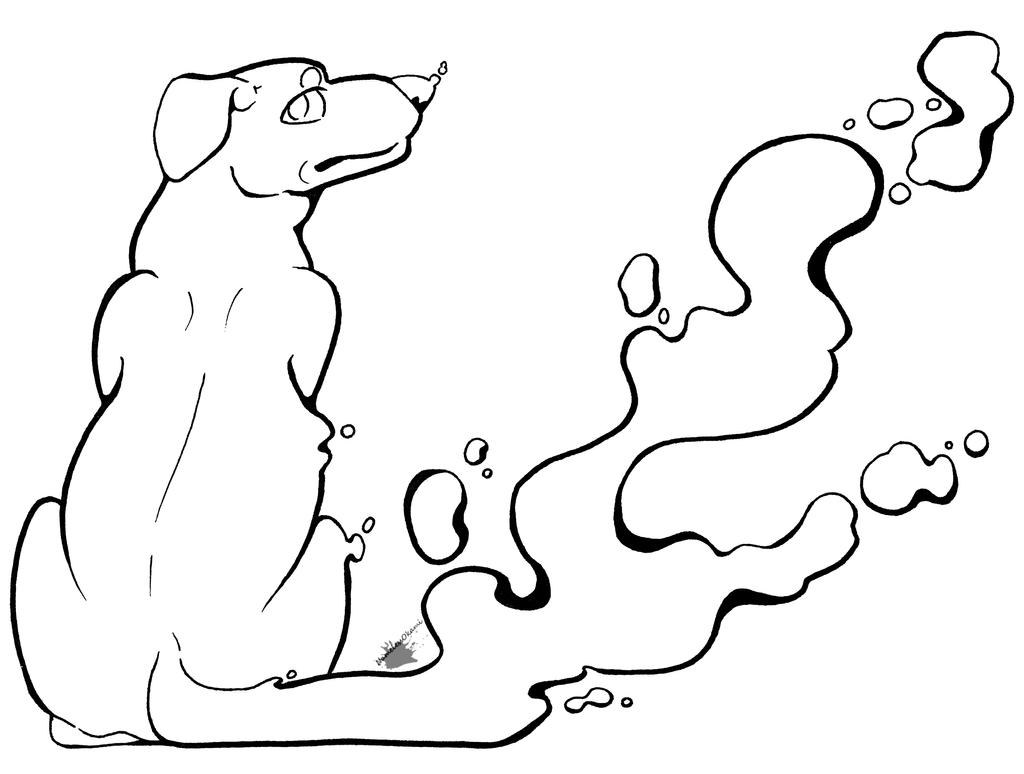 Bubble Dog Lineart