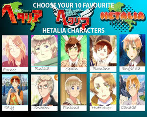 My favourite hetalia characters~