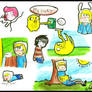 Adventure Time Doodles .::Colored::.