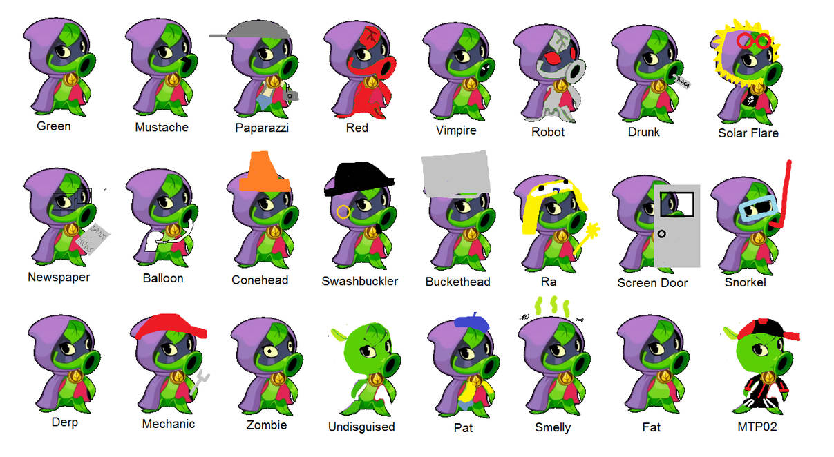 Green Shadow and her variants by MTP02 on DeviantArt