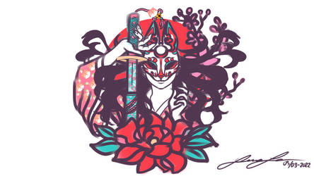 Kitsune Girl Flower