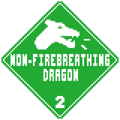 Non-firebreathing dragon sign