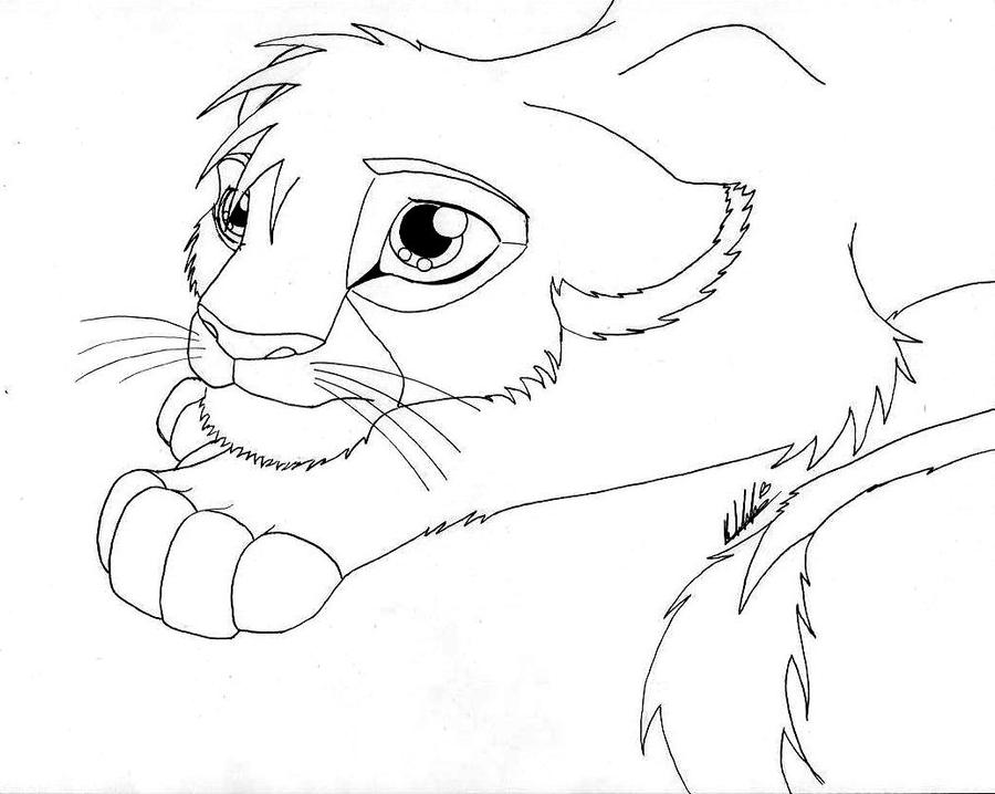 Simba Line Simba line art by katdarkshines on DeviantArt
