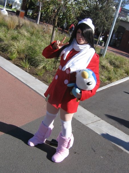 Pokemon Dawn Red Platinum Outfit Cosplay Costume