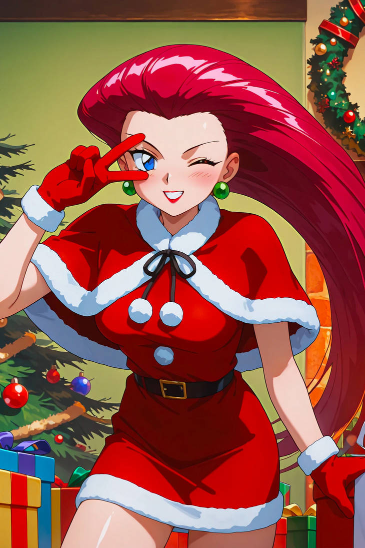 Jessie (Team Rocket) Christmas Portrait by SailorWallpaper on DeviantArt