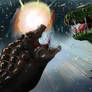 t-rex vs spinoosaurus at the end of the world