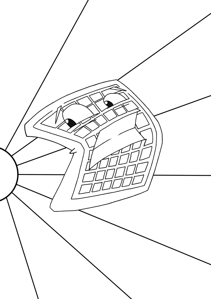 Waffle line art