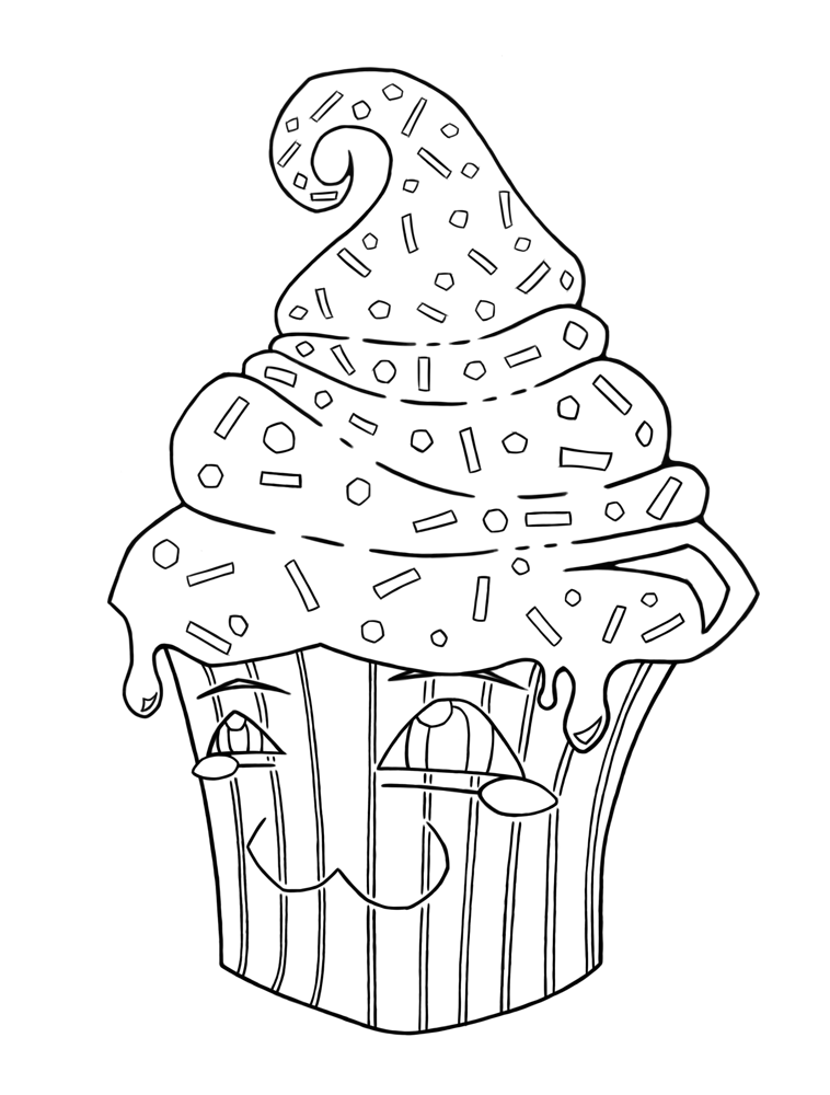 Cupcake Line Art