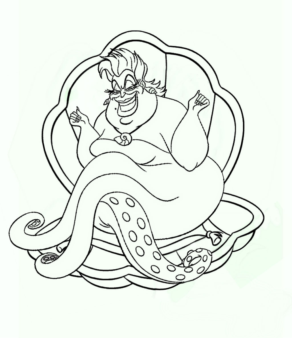 Ursula Coloring page by xLexieRusso2 on DeviantArt