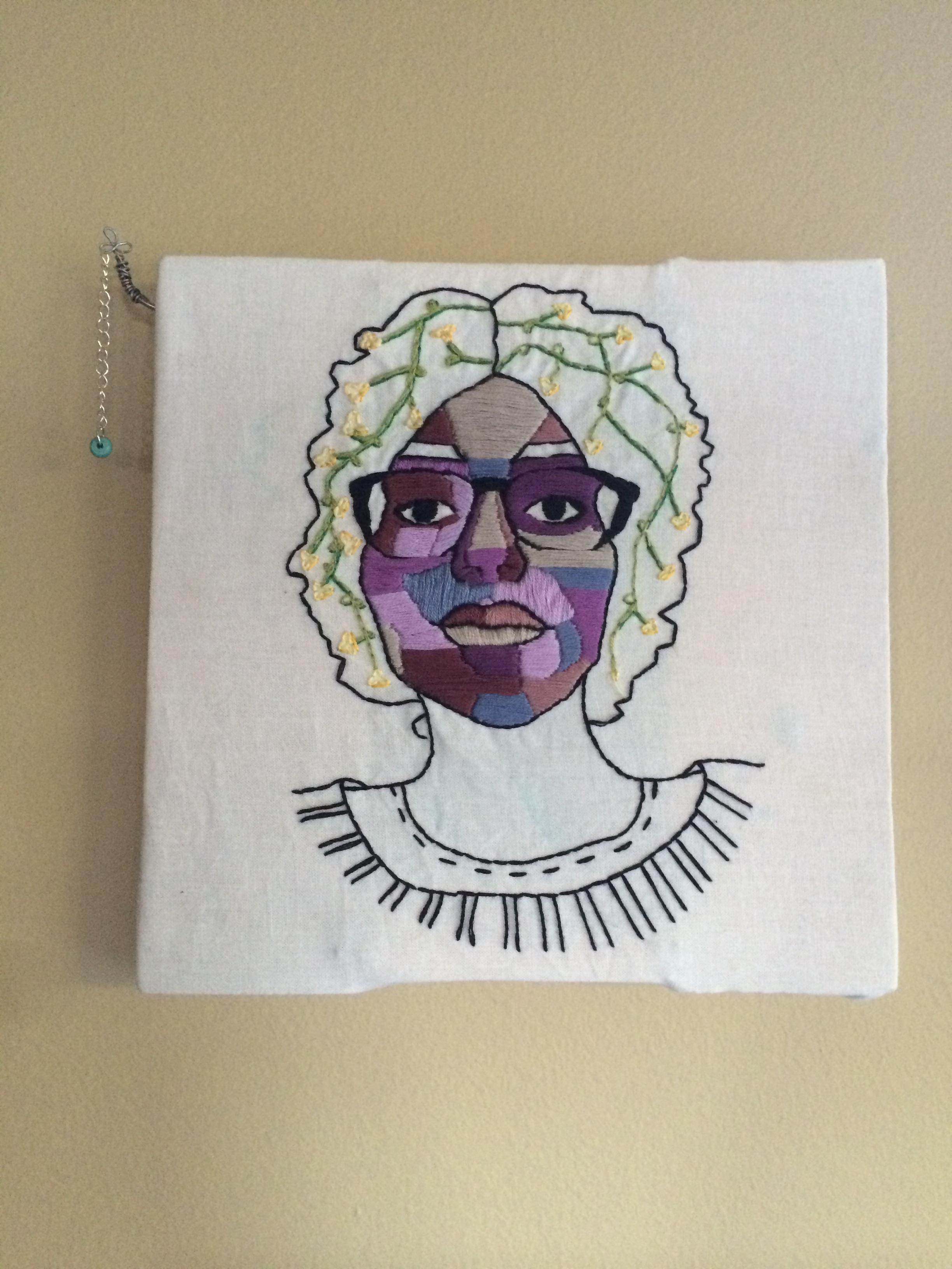 Embroidered portrait if my friend