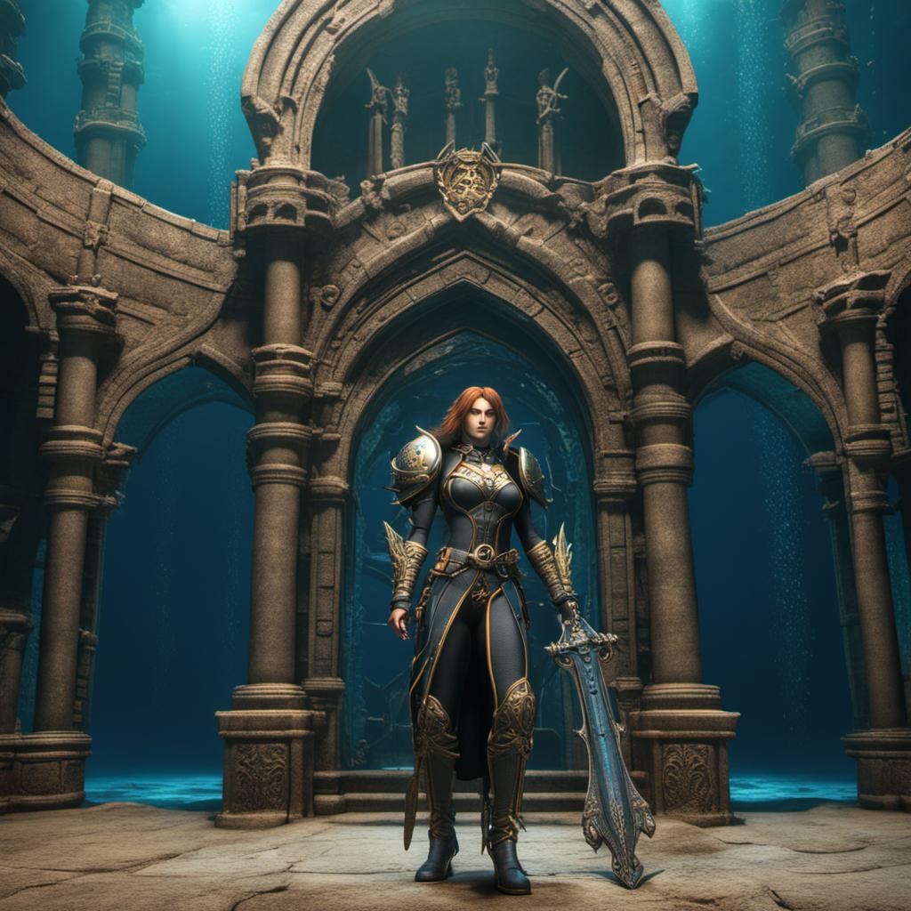 Castlevania Luna Belmont in donjon under deep wate