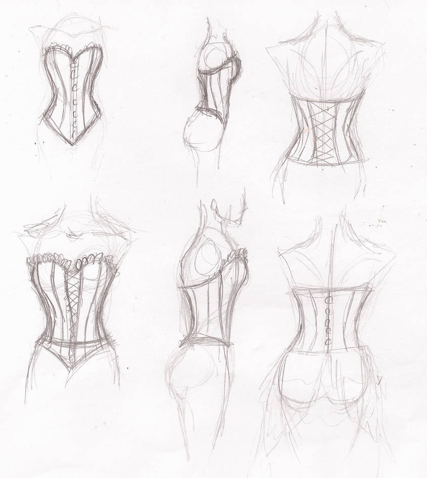 Corset Sketches by CrystalGears on DeviantArt